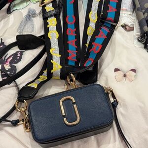 Marc Jacobs Black and Gold Crossbody Bag